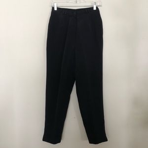 Vintage Due Per Due Black Silk Trouser Pants